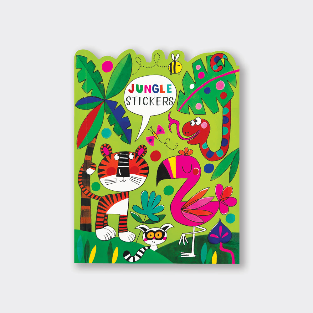 Die-Cut Sticker Book Jungle 8 Pages of Vibrant Stickers