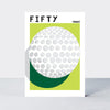 Strike - Age 50 birthday card - Golf Ball