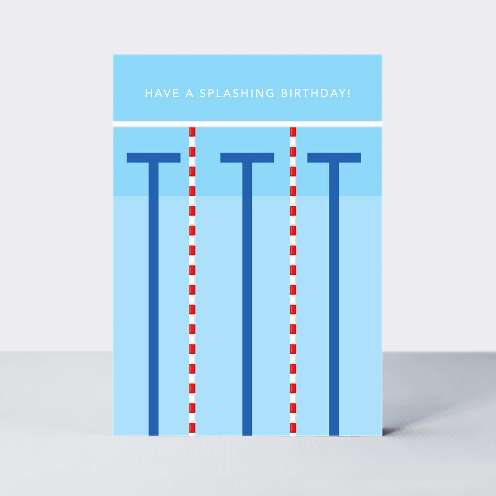 Strike - Birthday Card - Swimming Lanes