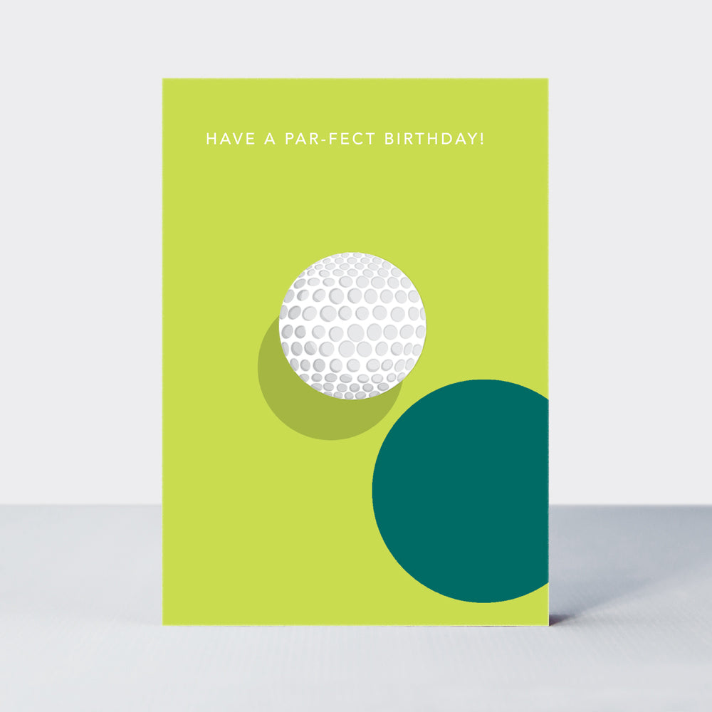 Strike - Birthday Card - Golf Ball Putting Green