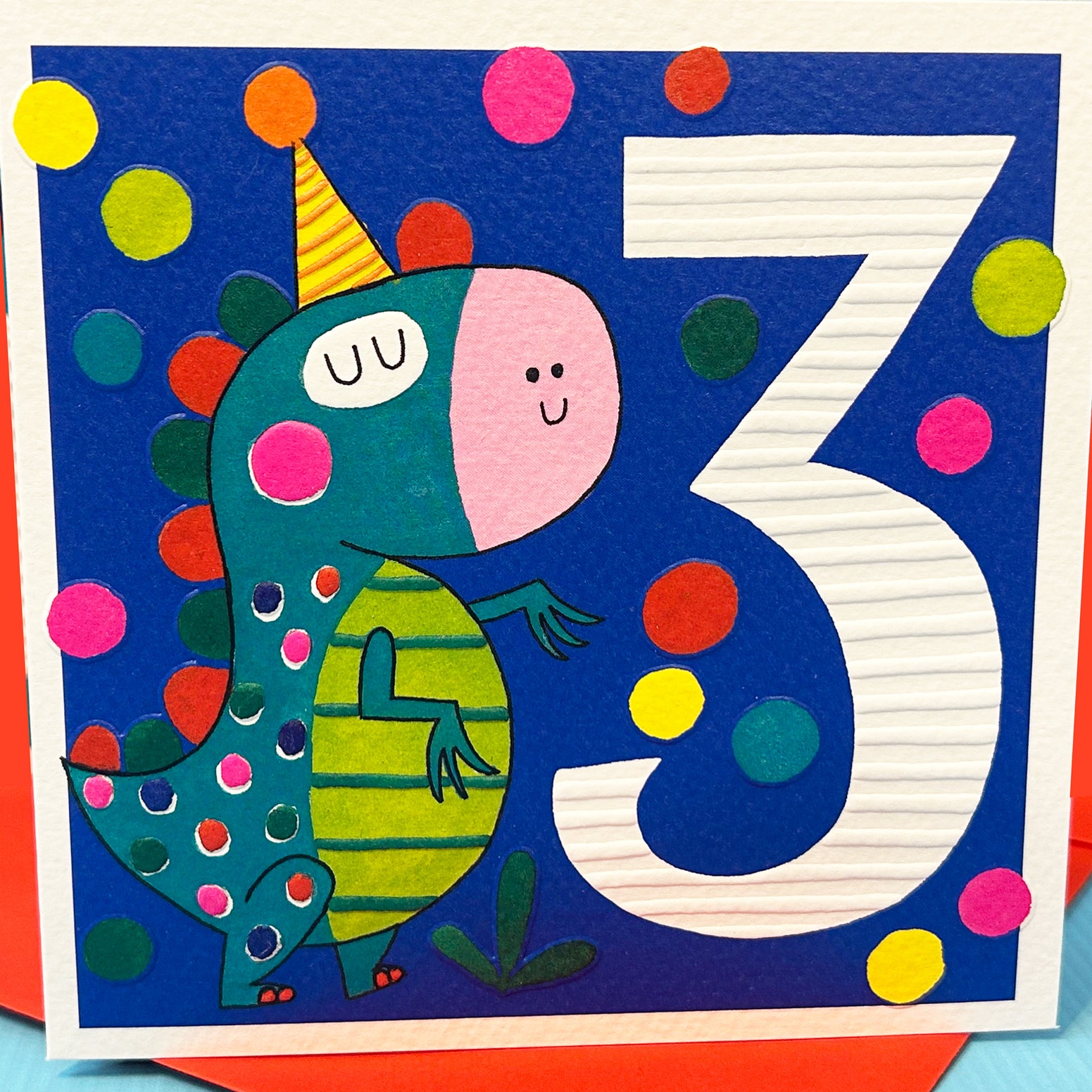 Sweet Pea - Age 3 Boy/Dinosaur Birthday Card