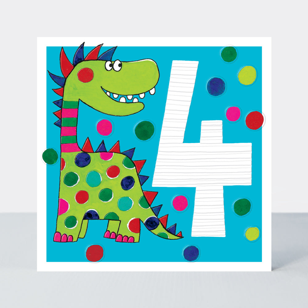 Sweet Pea - Age 4 Boy/Dinosaur Birthday Card