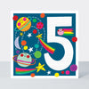 Sweet Pea - Age 5 Boy/Planets Birthday Card
