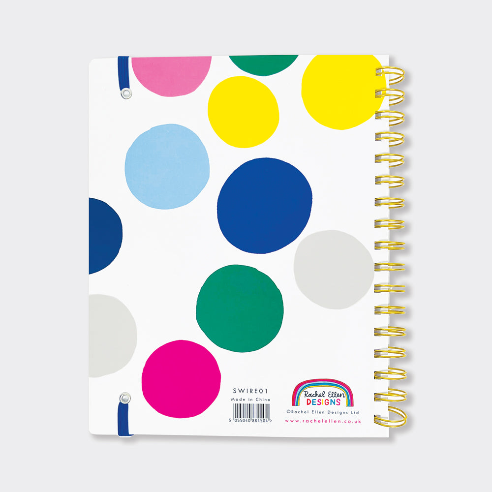 200-Page Lined Wirebound Notebook - Jot It Down/Dots