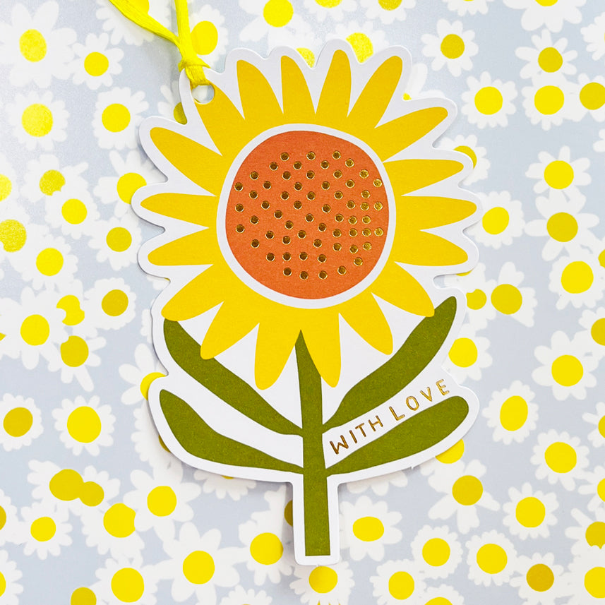 Pack of 4 Gift Tags - Sunflower