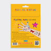 Packaging of Rachel Ellen Designs playful pups tattoos with instructions and branding.