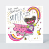 T-Party - Birthday Supergirl & Rainbow  - Birthday Card