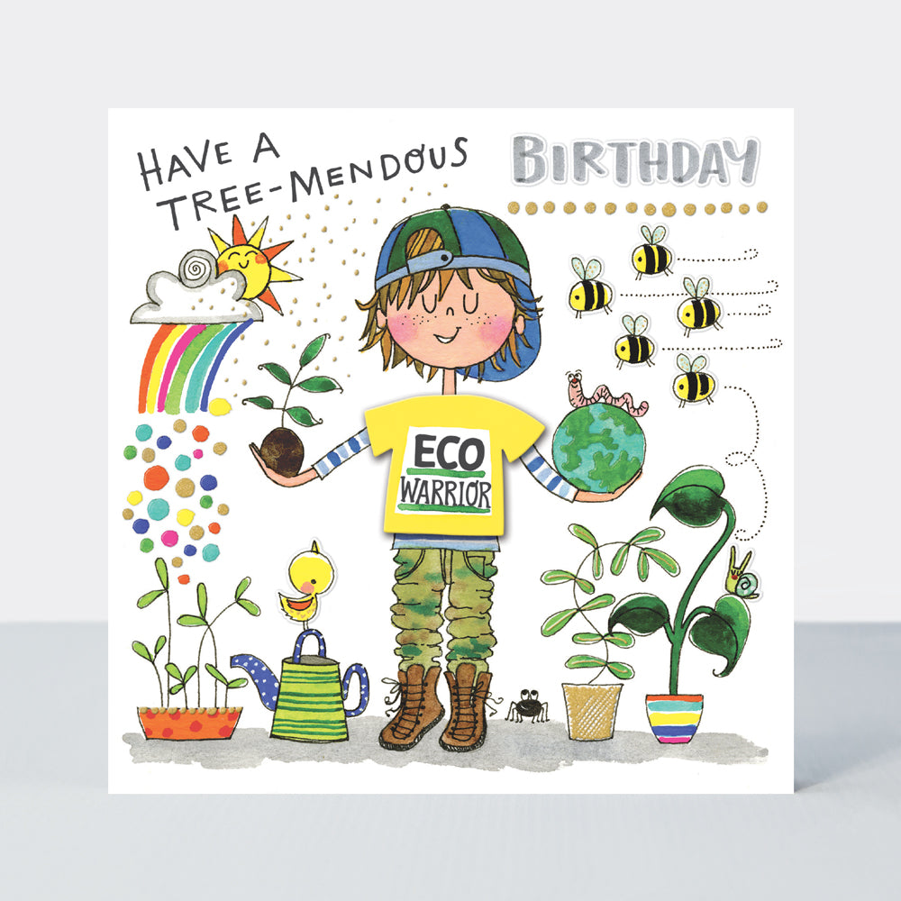 T-Party - Tree-mendous Birthday Eco Warrior Boy  - Birthday Card