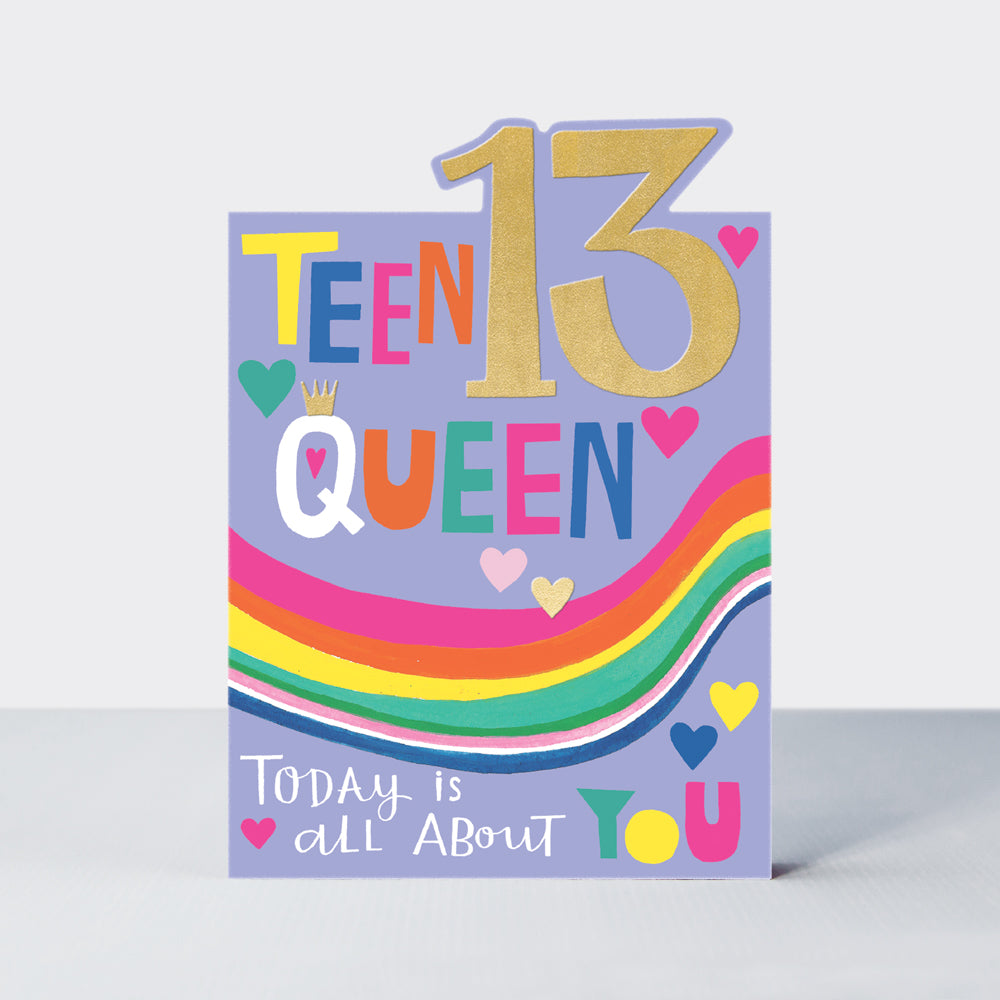 Tiptoes - Age 13 teen queen  - Birthday Card