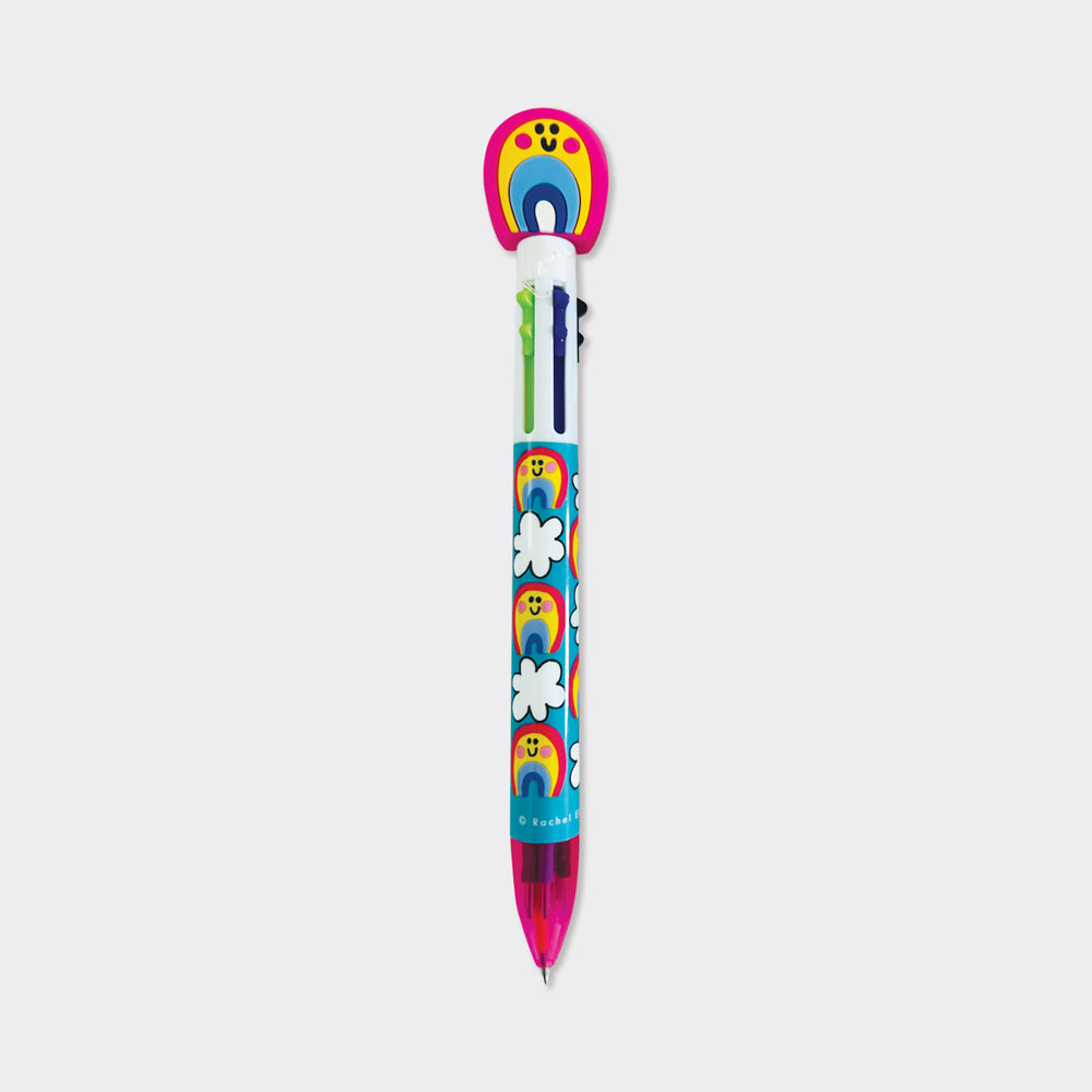 Six Colour Ballpoint Pen - Rainbow Topper
