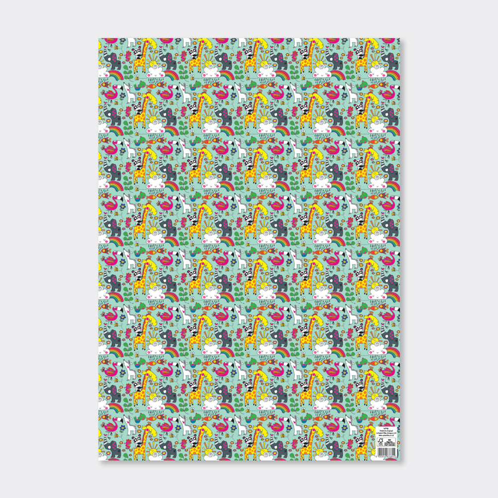 Gift Wrap Sheet - Love Our Planet - Animals