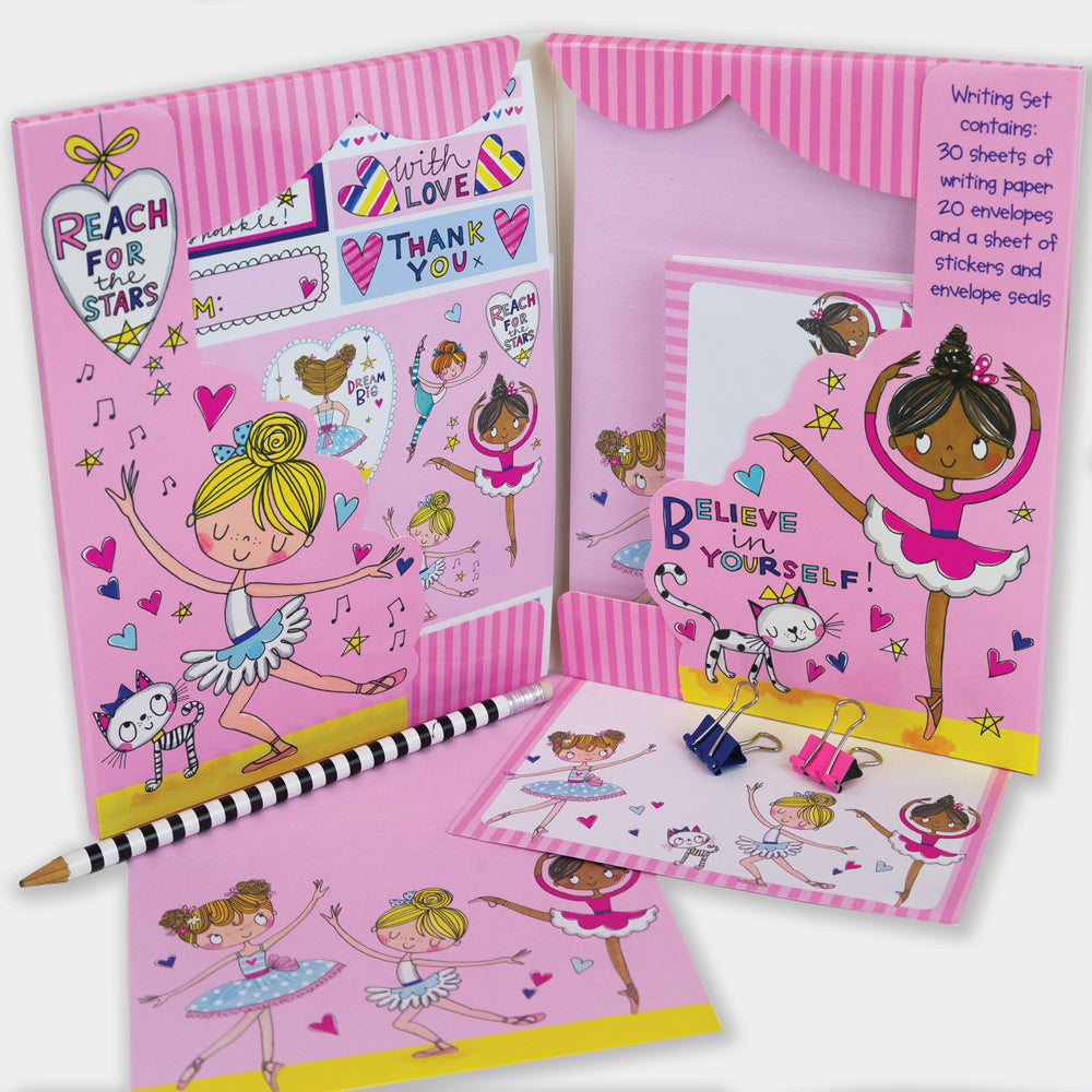 Letter Writing Set Wallet - Little Ballerina