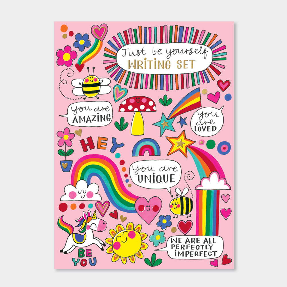 Letter Writing Set - Unicorns, Rainbows &amp; Bees/Just Be Yourself