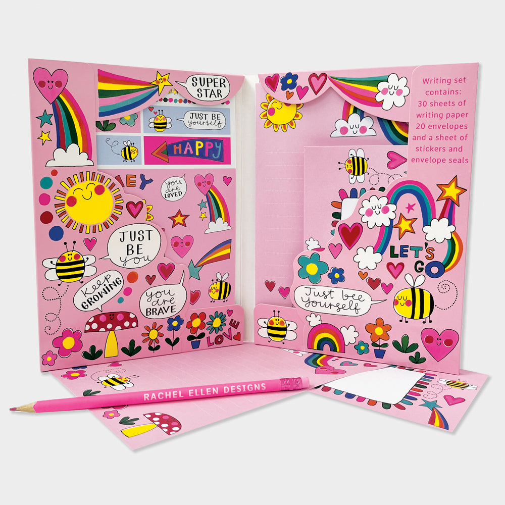 Letter Writing Set - Unicorns, Rainbows &amp; Bees/Just Be Yourself