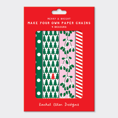 Paper Chain Kit - Christmas Trees/Mistletoe/Spots &amp; Stripes