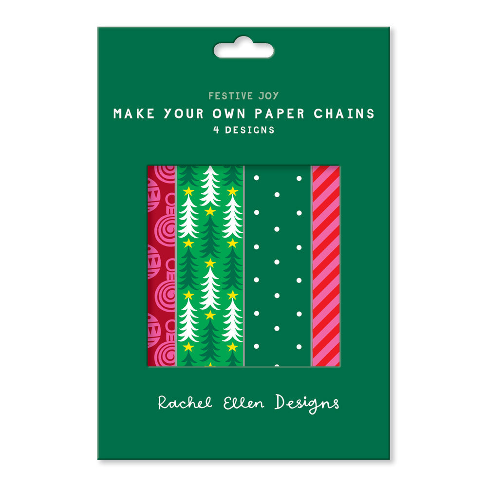 Christmas Paper Chain Kit - Trees &amp; Baubles