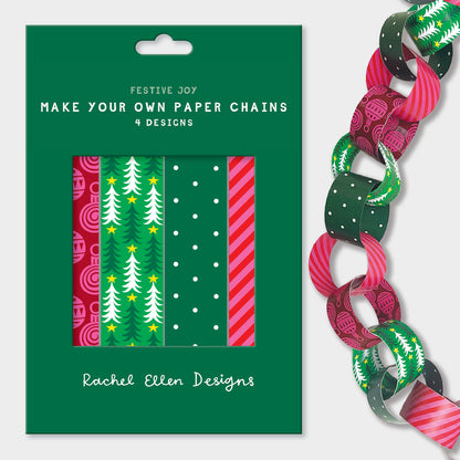 Christmas Paper Chain Kit - Trees &amp; Baubles