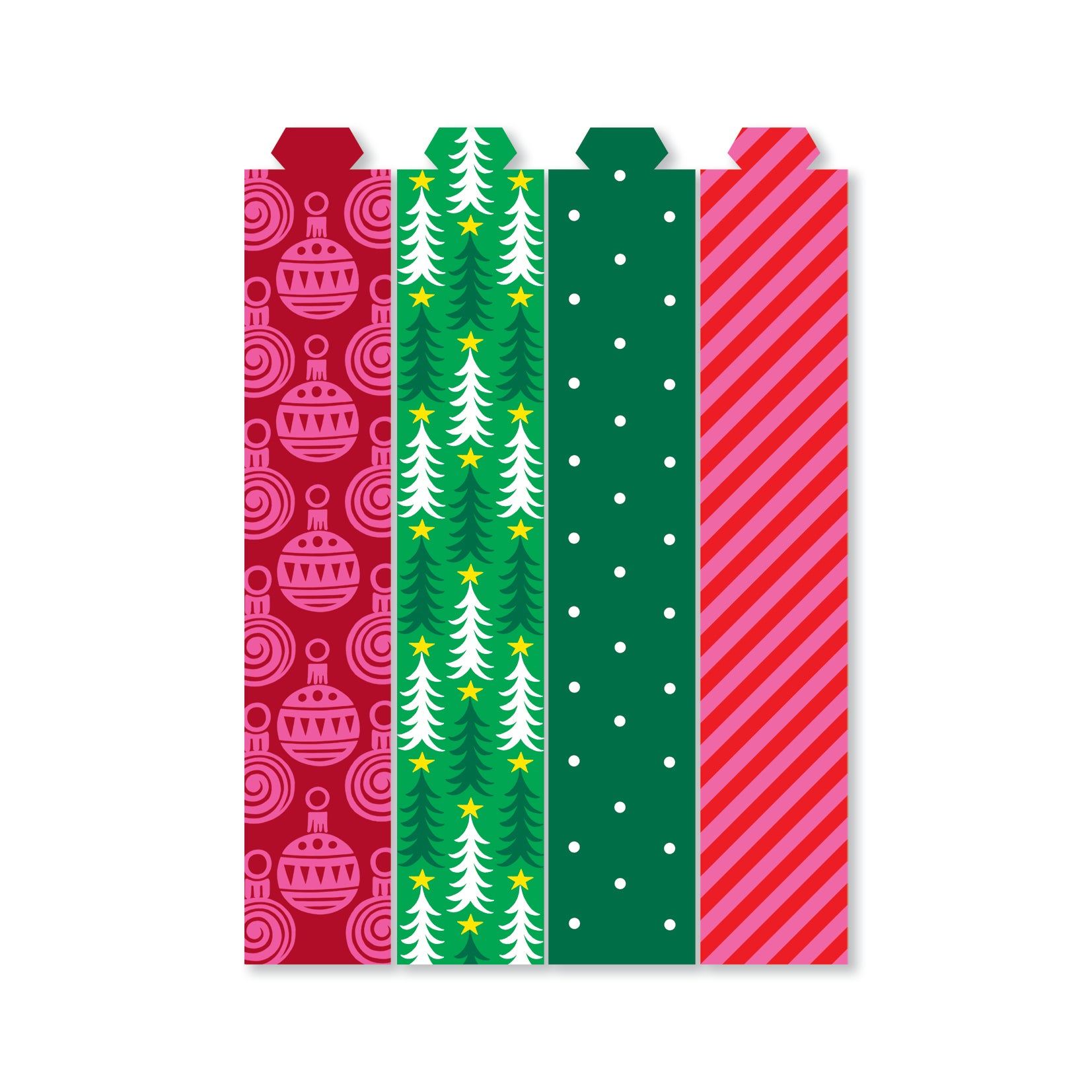 Christmas Paper Chain Kit - Trees &amp; Baubles