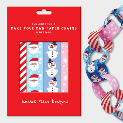 Christmas Paper Chain Kit - Santa &amp; Snowman