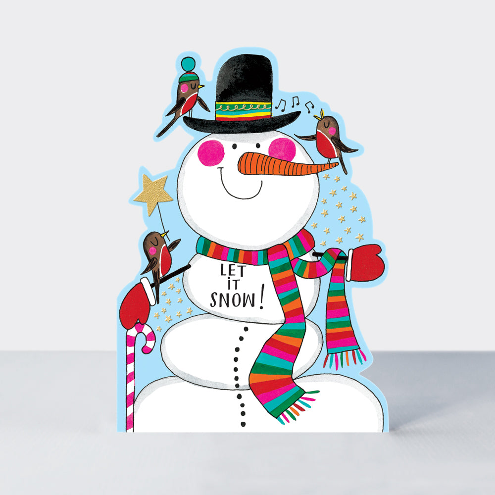 Cookie Cutter Christmas Card - Let it Snow Snowman