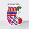 Cookie Cutter Christmas Card - Merry Christmas Stocking