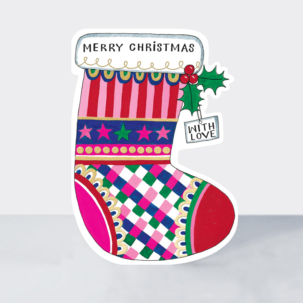 Cookie Cutter Christmas Card - Merry Christmas Stocking