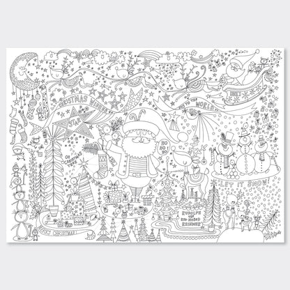 Giant Colouring Poster - Christmas - Santa &amp; Friends