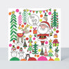 Christmas Card Cube - Santa, Snowmen & Reindeer (20 Cards)