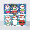 Christmas Card Cube - Santa, Snowmen & Reindeer (20 Cards)