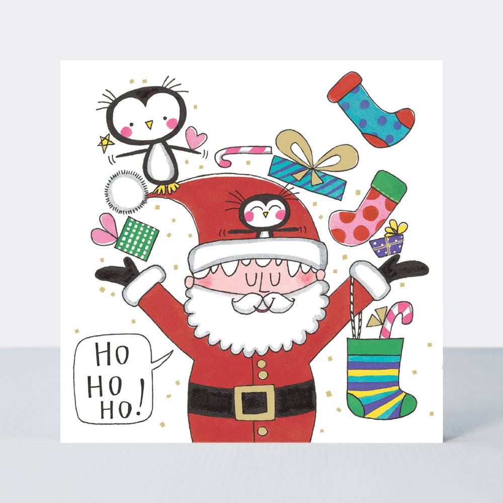 Christmas Cube - Santa, Snowmen &amp; Reindeer - Box of 20 Cards