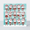 Christmas Cube - Santa, Snowmen & Reindeer - Box of 20 Cards