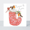Christmas Cube - Yule Log Cosy Theme - Box of 20 Cards