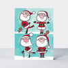 Foiled Pack of 10 Notecards - Santas