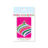 Christmas Notecards - Stripey Christmas Bauble - Pack of 10 with Envelopes