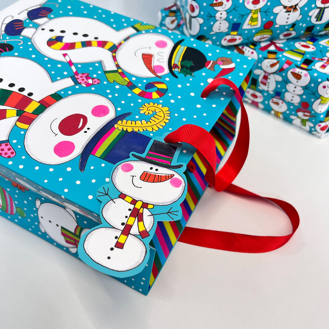 Christmas Medium Gift Bag - Snowmen