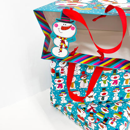 Christmas Medium Gift Bag - Snowmen