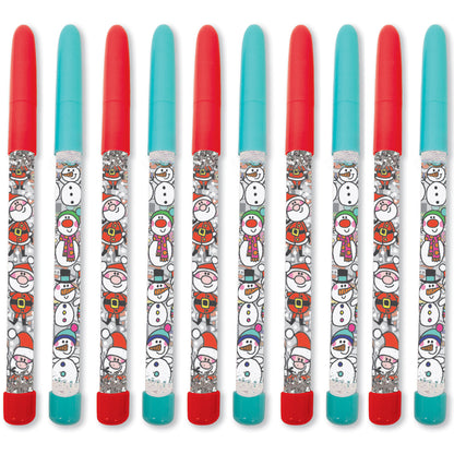 Christmas Glitter Pen- Snowman