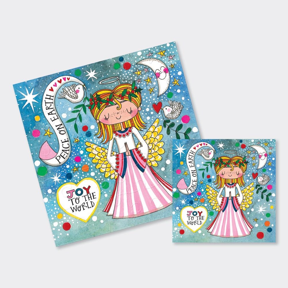 Christmas Jigsaw Cards - Peace on Earth Angel