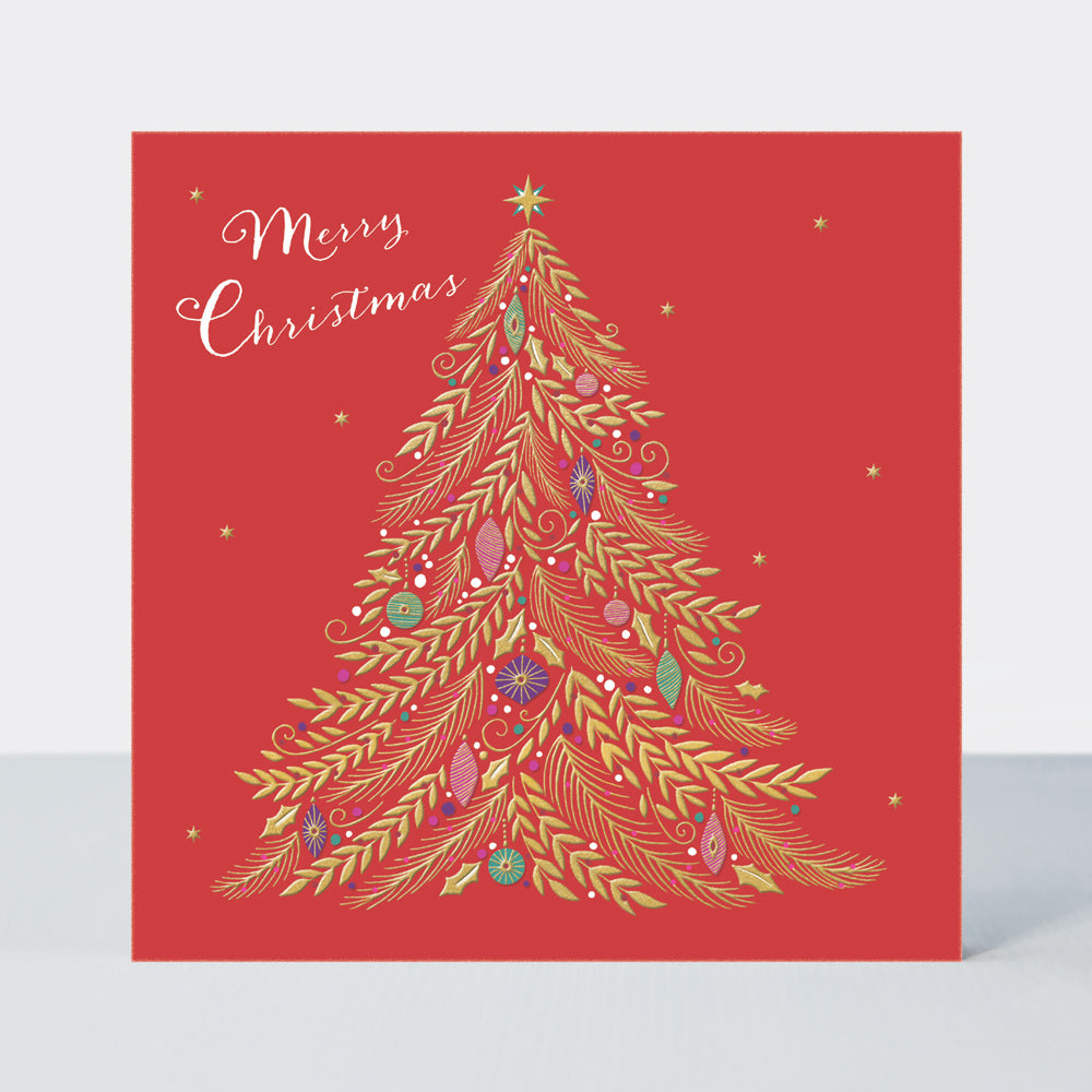 Boxed Luxury Christmas Cards - Merry Christmas tree