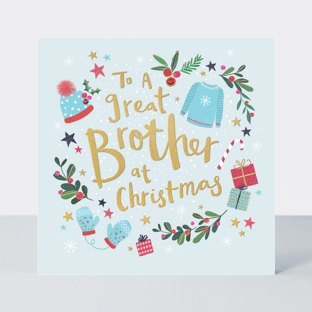 Mistletoe &amp; Wine - Great Brother Christmas Card