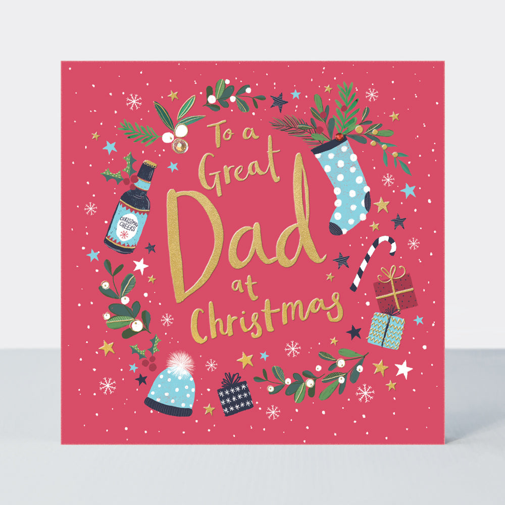 Mistletoe &amp; Wine - Dad Christmas Card