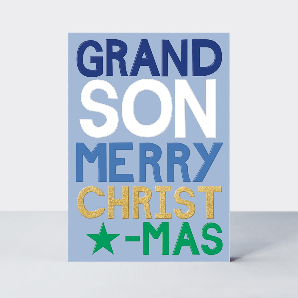 Eggnog Christmas Card - Grandson Merry Christmas