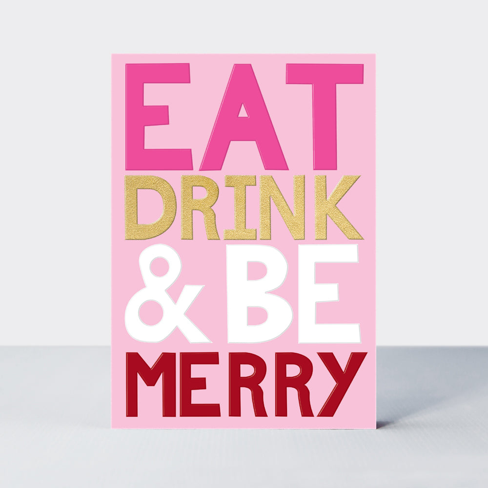 Eggnog Christmas Card - Eat Drink &amp; Be Merry
