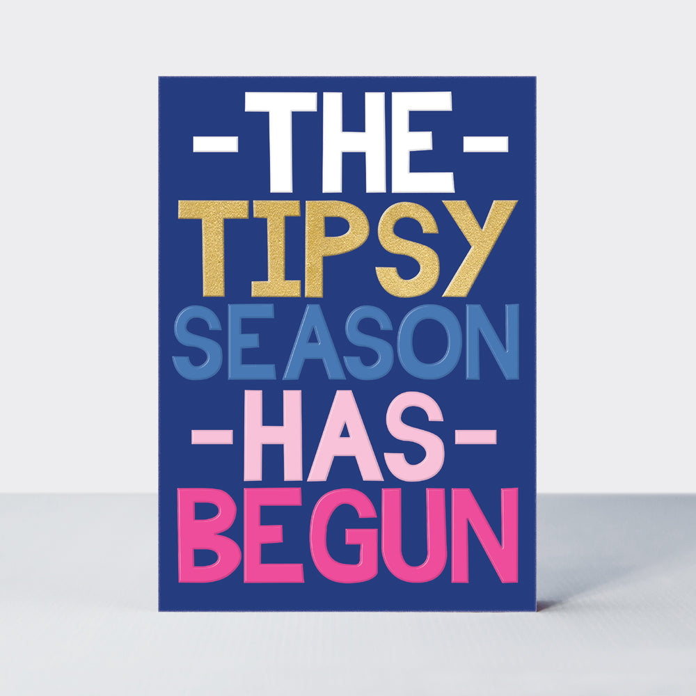 Eggnog Christmas Card - The Tipsy Season Has Begun