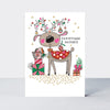 Sugar Plum - Christmas Wishes/Reindeer & Hedgehog - Greetings Card