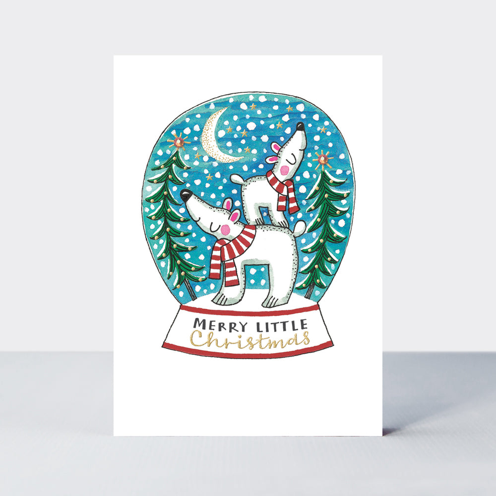 Sugar Plum - Polar Bears/Snow Globe - Greetings Card