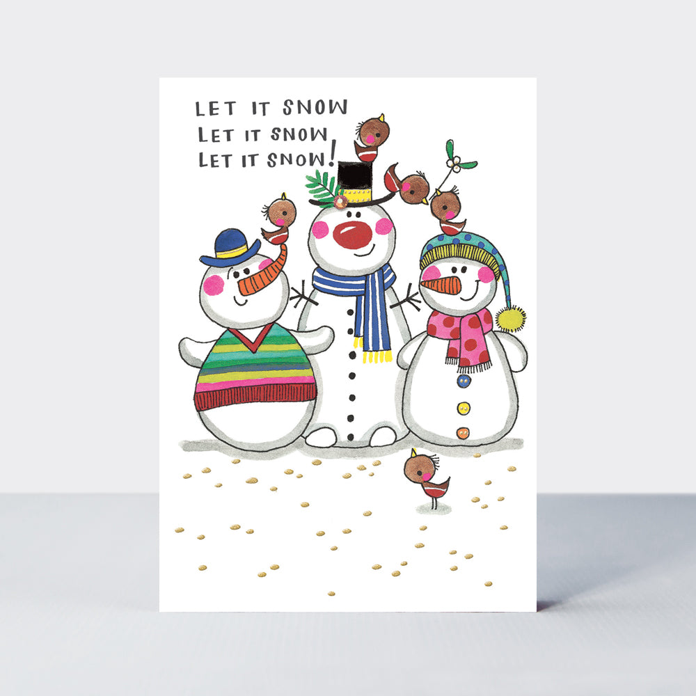 Sugar Plum - Let It Snow/3 Snowmen - Greetings Card