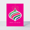 Rectangular Christmas Card Box - Baubles & Bottles - Box of 20 Cards