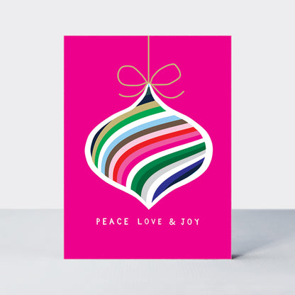 Rectangular Christmas Card Box - Baubles &amp; Bottles - Box of 20 Cards