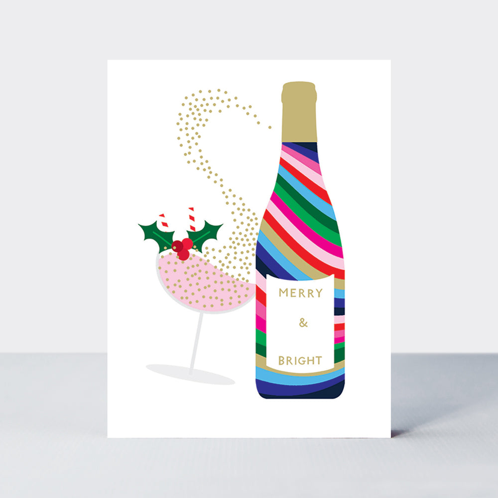 Rectangular Christmas Card Box - Baubles &amp; Bottles - Box of 20 Cards